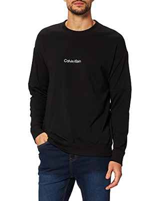 Calvin Klein Sudadera Hombre L/S Sweatshirt con Cuello Redondo, Negro (Black), L