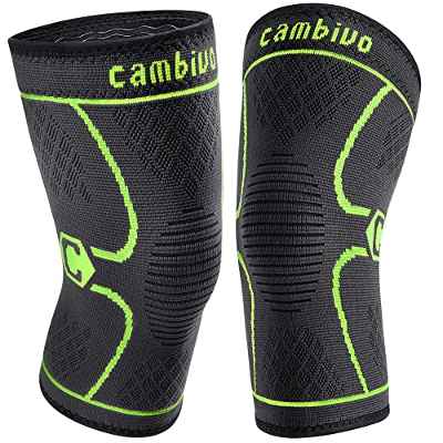 CAMBIVO Rodilleras Menisco y Ligamento 2 Pcs, Rodilleras Deportivas Compresion para Gym, Voleibol, Futbol, Baloncesto, Desgarro de Menisco, Rodilleras Aliviar el Dolor en Articulaciones