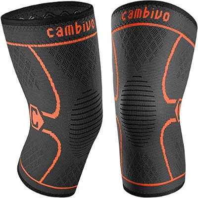 CAMBIVO Rodilleras Menisco y Ligamento, 2 x Rodilleras Deportivas Compresion para Gym, Voleibol, Futbol, Baloncesto, Desgarro de Menisco, Rodilleras Aliviar el Dolor en Articulaciones