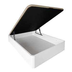 Canapé Abatible Extra Reforzado de Madera Econatura - Blanco, 90 x 190 cm