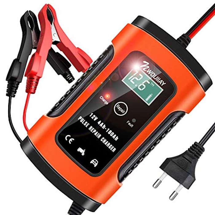 Cargador de batería inteligente 12V 6A para coche, moto