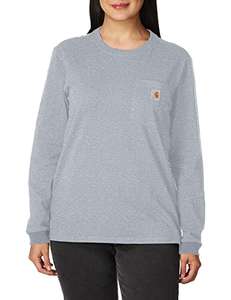 Carhartt Workwear Pocket - Camiseta de Manga Larga con Bolsillo para Mujer