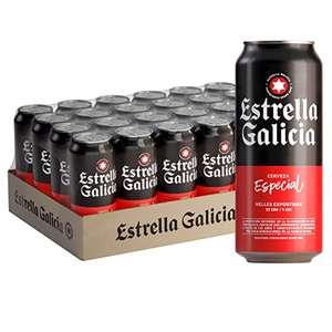 Cervezas Estrella Galicia Especial – Pack de 24 latas de 50 cl.(12Litros) Compra recurrente