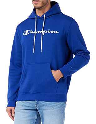Champion American Classics-Big Logo Sudadera con Capucha, Azul, L para Hombre