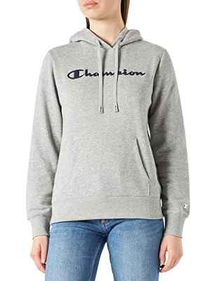 Champion American Classics Big Logo, Sudadera con capucha, para Mujer, Gris Melange Claro., L