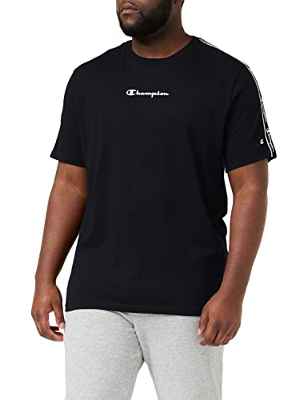 Champion American Tape-S-S Camiseta, Negro, XS para Hombre