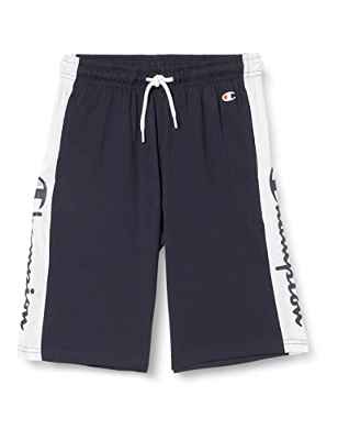 Champion Legacy American Classics-Contrast Tape Pantalones Cortos, Azul Marino, 15-16 Años Niños y niños