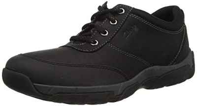 Clarks Grove Edge II, Zapatos para Senderismo Hombre, Cuero Negro, 42.5 EU