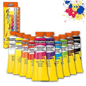 Cléopâtre Gouaches , Caja con 10 tubos de 10 ml de Pintura, Multicolor