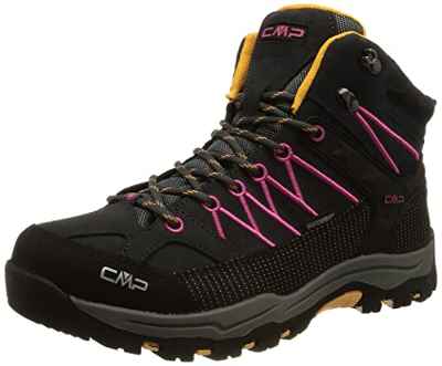 CMP Kids Rigel Mid Trekking Shoe WP, Botas de Senderismo, Anthracite Bouganville, 40 EU