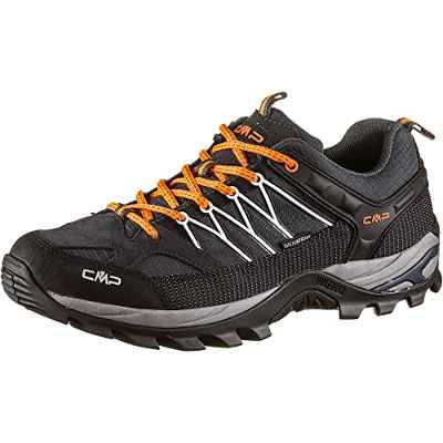 CMP Rigel Low Trekking Shoe WP, Shoes Hombre, Antracite-Flash Orange, 41 EU