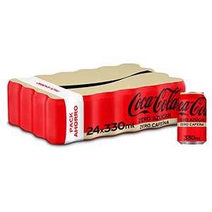 Coca-Cola Zero Azúcar Zero cafeína - Refresco de cola sin azúcar, sin calorías, sin cafeína - Pack 24 latas 330 ml