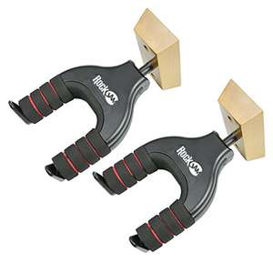 Colgador universal de guitarra RockJam con brazos acolchados para montarse en la pared - Paquete doble