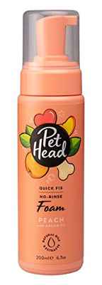 Company of Animals Pet Head Desodorante de Espuma para Perros de arreglo rápido, para un Simple Secado y sin Agua champú para Todos los Perros melocotón