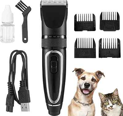 Cortapelos eléctrico para mascotas + accesorios