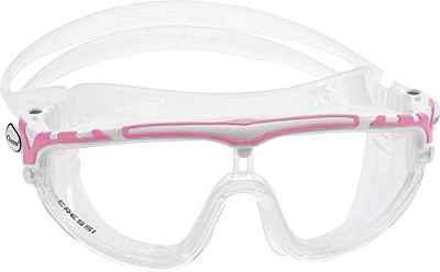 Cressi Skylight Gafas de Natación Anti-vaho, Unisex Adulto, Transparente/Blanco/Rosa, Talla única