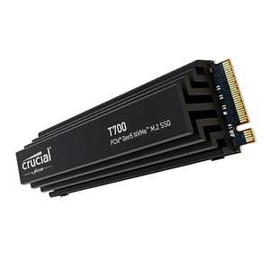 Crucial T700 2TB Gen5 NVMe M.2 SSD con disipador térmico - Hasta 12.400 MB/s - DirectStorage Activado