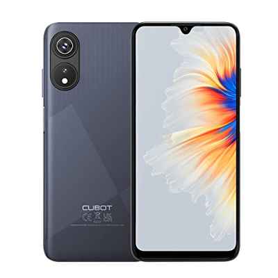 CUBOT P60 Teléfono Móvil Libres Barato, Smartphone Android 12 6GB+128G 6.52" HD DotDisplay 5000mAh Batería Cámara 20MP+5MP MT6765 Octa-Core/OTG/Face ID/GPS/Dual SIM 4G, Negro