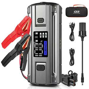 Cxy T13 1500A Arrancador de Coches, PD 60W Arrancador de Baterias de Coche 12V con Carga Rápida