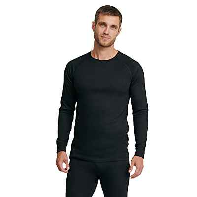 DANISH ENDURANCE Men's Merino Long Sleeved Shirt 1 Pack L Black 1-Pack