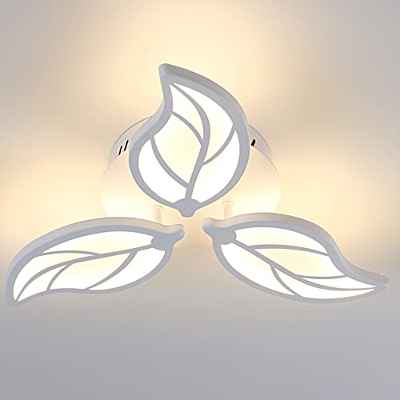 DAXGD Lámpara moderna de LED, Plafón de LED Acrílico 30W blanco que deja luz artística para dormitorio, comedor, 3500K luz blanca cálida