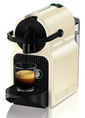 De'longhi Nespresso Inissia EN80.CW - Cafetera de cápsulas, depósito extraíble 0.8L, presión 19 bar, calentamiento rápido, diseño compacto, color crema