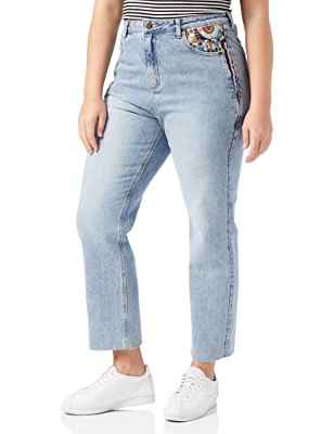 Desigual Denim_Rivers Jeans, Azul, 40 para Mujer