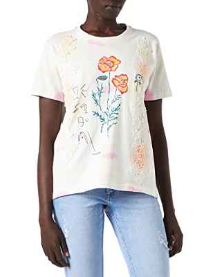 Desigual TS_Altea Camiseta, White, M De Las Mujeres