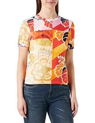 Desigual TS_Baton Rouge Camiseta, Multicolor, L De Las Mujeres