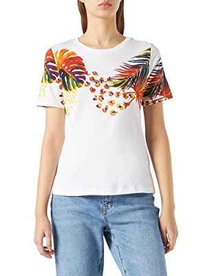 Desigual TS_Minneapolis Camiseta, White, XS De Las Mujeres