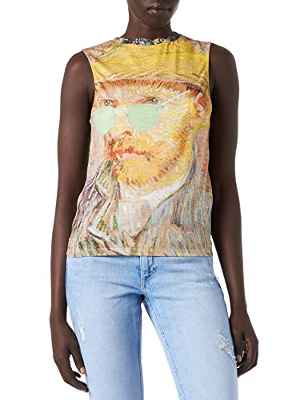 Desigual TS_Vincent Camiseta, Yellow, XS De Las Mujeres