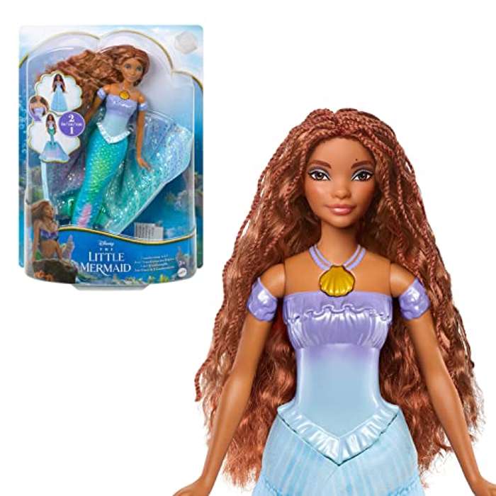 Disney La Sirenita Ariel humana a sirena Muñeca se transforma
