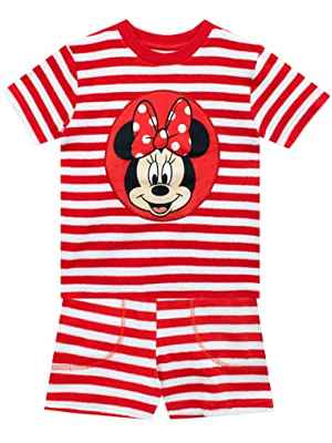 Disney Minnie Mouse Conjunto Camiseta y Pantalón Corto Toalla Niñas Para Playa Piscina Baño Multicolor 4-5 años