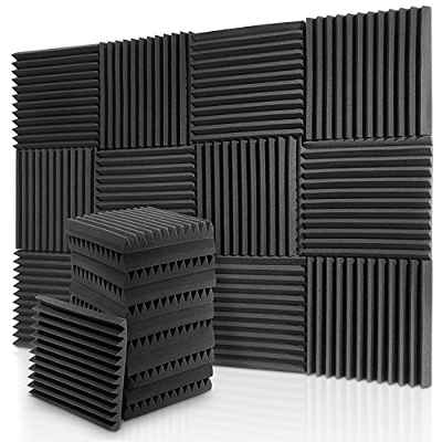 Donner Paneles Acústicos Espuma Acústica, 30 x 30 x 5 cm, 12 Piezas, Aislante Acústico para Estudios, Estudios de Grabación, Oficinas, Sala Acústica, Insonorizacion acustica pared