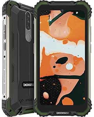 DOOGEE S58 Pro Móvil Resistente Agua y Golpes 6GB+64GB, 5180mAh, Cámara Triples 16MP+Cámara Frontal 16MP Teléfono Libre 4G Android 10, 5.7 Pulgada IP68/IP69K Smartphone Todoterreno, NFC/GPS, Verde