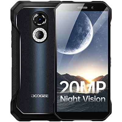 DOOGEE S61 Teléfono Móvil Resistente (2022) 6GB+64GB, 20MP+20MP Visión Nocturna, Movil Antigolpes 6.0" HD+, 5180mAh Móvil Indestructible Irrompible IP68/Android 12/Octa Core/4G Dual SIM/NFC/OTG/GPS