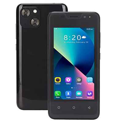 Dpofirs Teléfono Móvil Libres Barato, 4.66in SIM Gratis Android Smartphone 1GB RAM 8GB Memoria, 3000mAh Batería Smartphone Android 11 Dual SIM GPS Apoyo 128GB Ampliable(Negro)