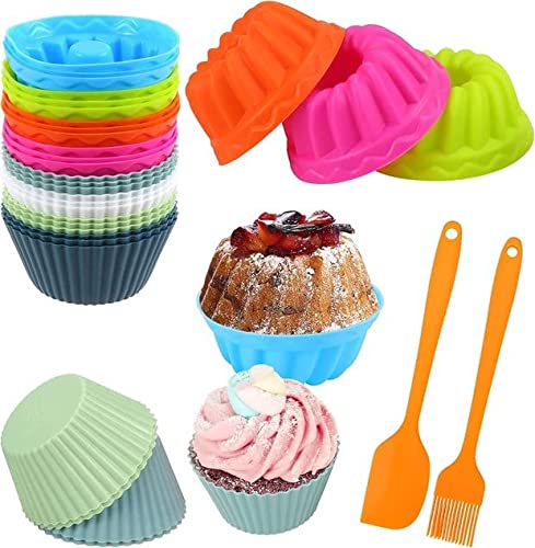 Dreamtop 24 tazas de silicona para cupcakes