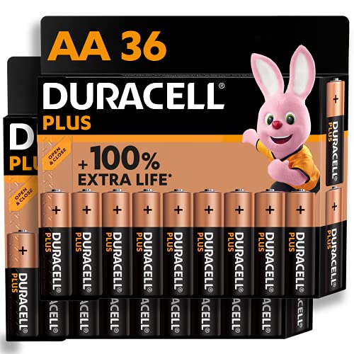 Duracell 36 Pilas alcalinas Plus AA, 1.5 Voltios