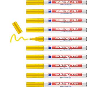 Edding 750 0paco Punta Tipo Bala Marcador Pintura - Amarillo, 10 uds