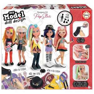 Educa - My Model Doll Design Pop Star Muñeca articulada para Crear más de 150 increíbles Looks Distintos Telas y accesorios incluidos