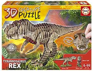 Educa - T-Rex Creature Monta tu Propio Dinosaurio, Puzzle 3D a Partir de 5 años, 19182, Multicolor