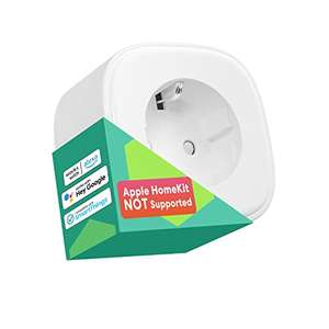 Enchufe inteligente WiFi 16A con Control App y Voz, Temporización, Compatible con Alexa, Google Home y SmartThings, Smart Plug 3840W, 2,4GHz