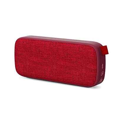 Energy Fabric Box 3+ Trend Cherry - Altavoz portátil (TWS, Bluetooth v5.0, 6W, USB&microSD MP3, FM Radio, Audio-In), Color Rojo