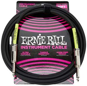 Ernie Ball - Cable para instrumentos, recto/acodado, 3 m