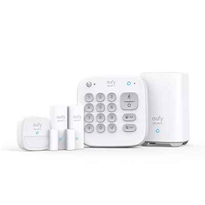 eufy Security 5 piezas Smart Home Set, sistema de seguridad inteligente para el hogar, con cerradura de puerta, sensor de movimiento, 2 sensores de robo, sistema de alarma, compatible con eufyCam