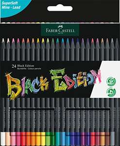 Faber Castell - Estuche de 24 lápices de colores Black Edition