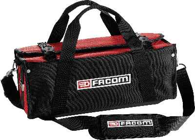 FACOM FCMBSSMB - Bolsa de textiles para mantenimiento (hasta 5 kg), color negro y rojo