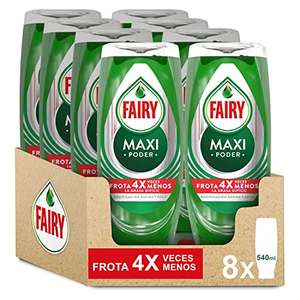 Fairy Maxi Poder Lavavajillas Liquido a Mano, 4.3 L (8 x 540 ml)