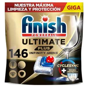Finish Ultimate Plus Infinity Shine 146 Pastillas a 0,25€ la unidad